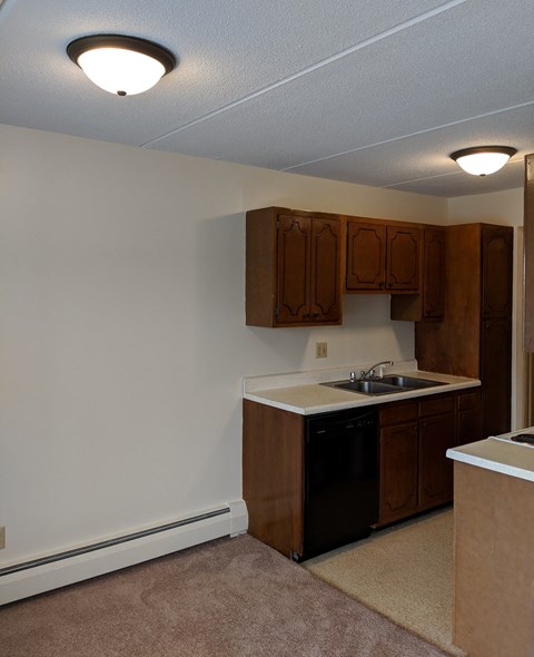 Kitchen area at John Snell Apartments